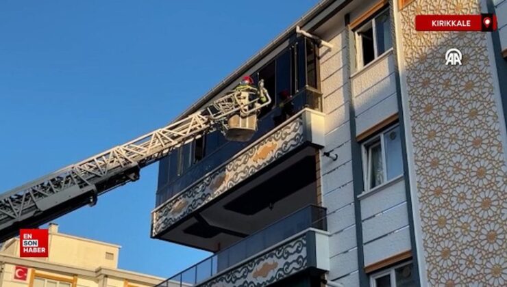 Kırıkkale’de apartmanda çıkan yangında 8 kişi dumandan etkilendi