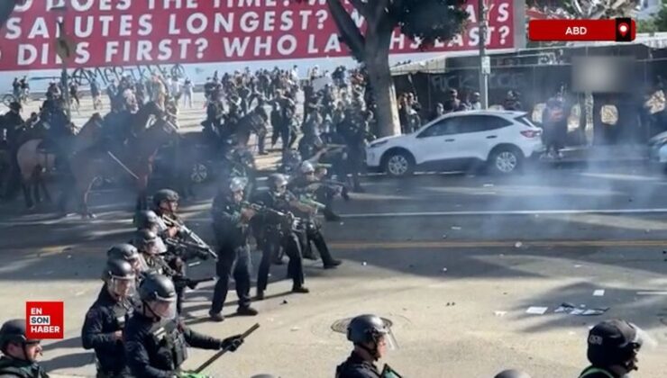 Los Angeles’ta göçmenlik baskınlarına karşı protesto düzenlendi