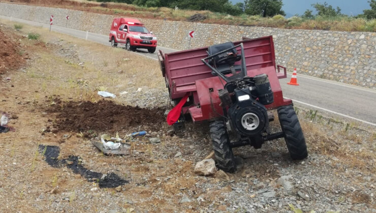 Malatya’da devrilen tarım aracının şoförü öldü