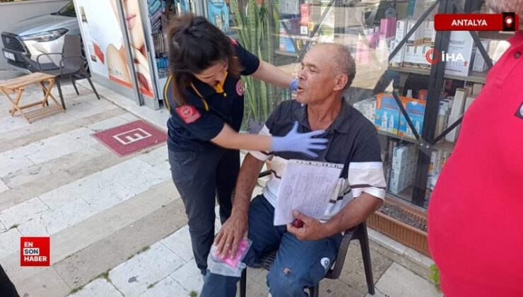 Manavgat’ta kazada yaralı şoför ambulansa zorla bindirildi