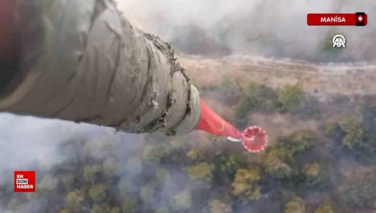Manisa’da denetim altına alınan orman yangını tekrar başladı