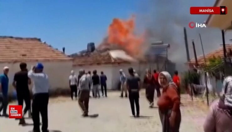 Manisa’da yemek yapmak için yaktığı ateş konutunu ve damını küle çevirdi