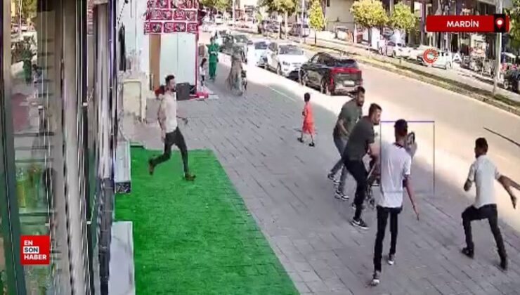 Mardin Midyat’ta arbedede yere düşen şahsa minibüs çarptı