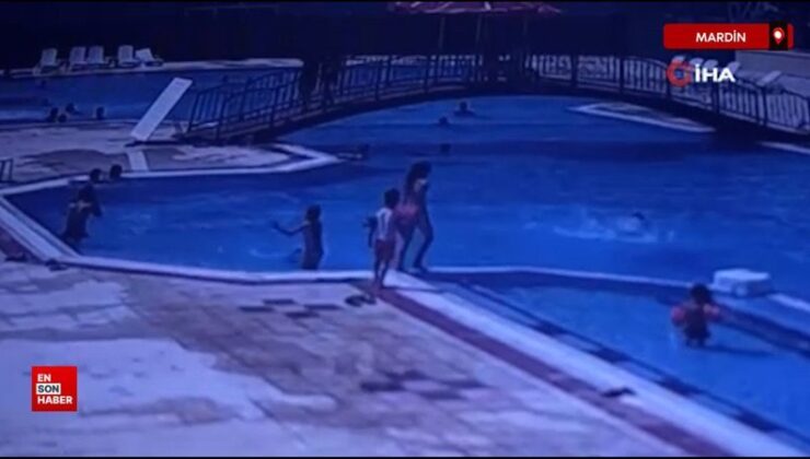 Mardin’de havuza düşen 3 yaşındaki çocuk cankurtaranın müdahalesiyle kurtuldu