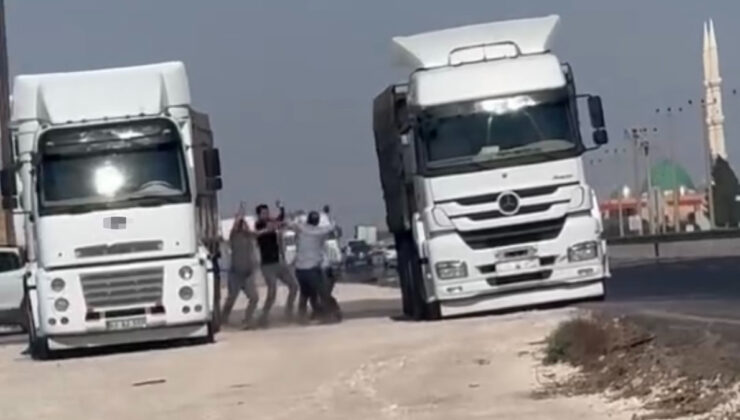 Mardin’de tır sürücüleri birbirine girdi