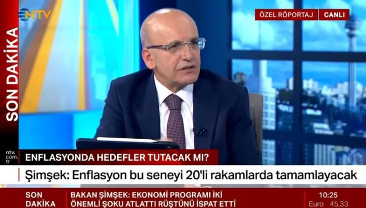 Mehmet Şimşek: Enflasyon bu seneyi 20’li sayılarda tamamlayacak