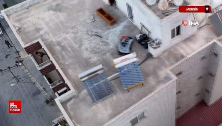 Mersin’de balkondan uyuşturucu atan kuşkulu dronla tespit edildi