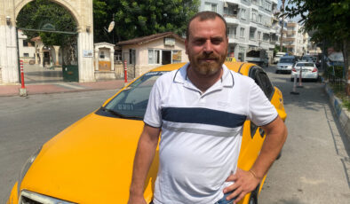 Mersin’de kahraman taksici insanların üzerine giden arabası durdurdu