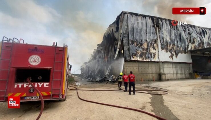 Mersin’de pamuk fabrikası deposunda yangın