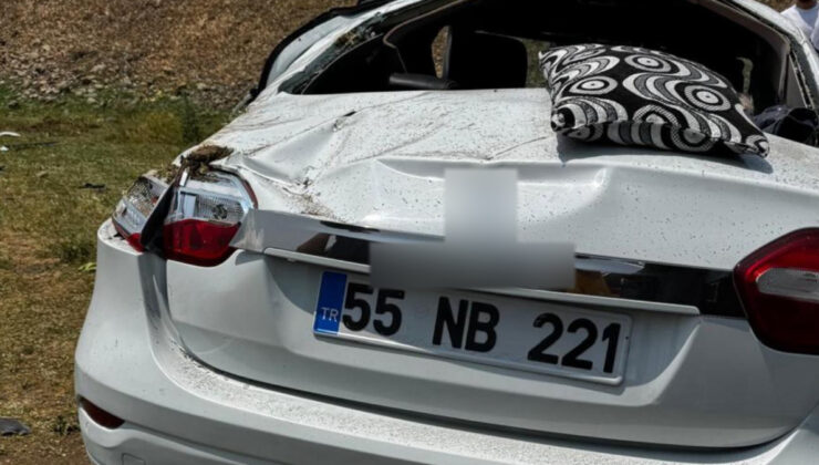 Muş’ta takla atan araç yoldan çıktı: 1’i ağır 4 yaralı