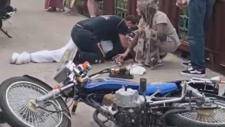 Ordu’da yaya yolunda yürüyen bayana motosiklet çarptı
