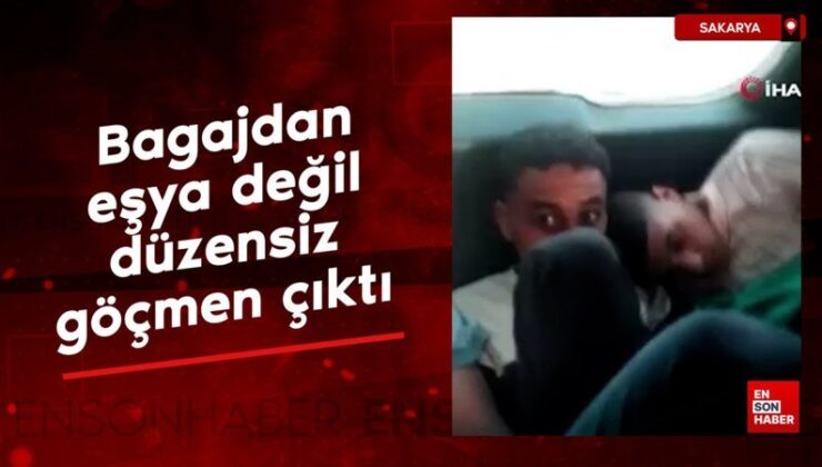 Sakarya’da bagajdan eşya değil, sistemsiz göçmen çıktı