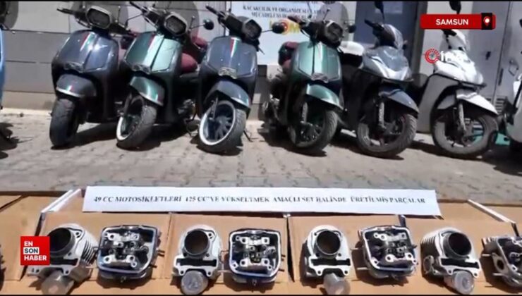 Samsun merkezli 6 vilayette “motosikletlerde yöntemsiz silindir hacmi artışı” operasyonu