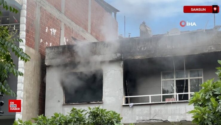 Samsun’da konut yangını: Anne ve kızı dumandan etkilendi