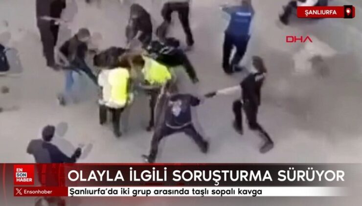 Şanlıurfa’da iki küme ortasında taşlı sopalı arbede