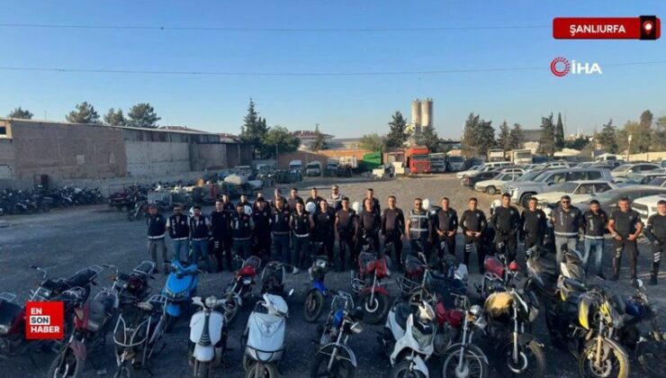 Şanlıurfa’da trafiğe çıkması sakıncalı 23 motosiklet ele geçirildi