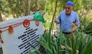 Şehit babaları, Babalar Günü’nü çocuklarının kabri başında geçirdi