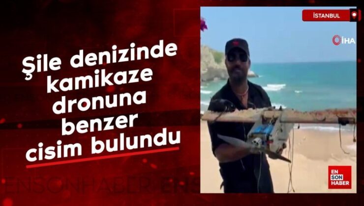 Şile denizinde kamikaze dronuna benzeri cisim bulundu