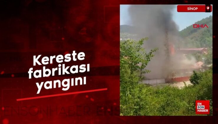 Sinop’ta kereste fabrikası yangını