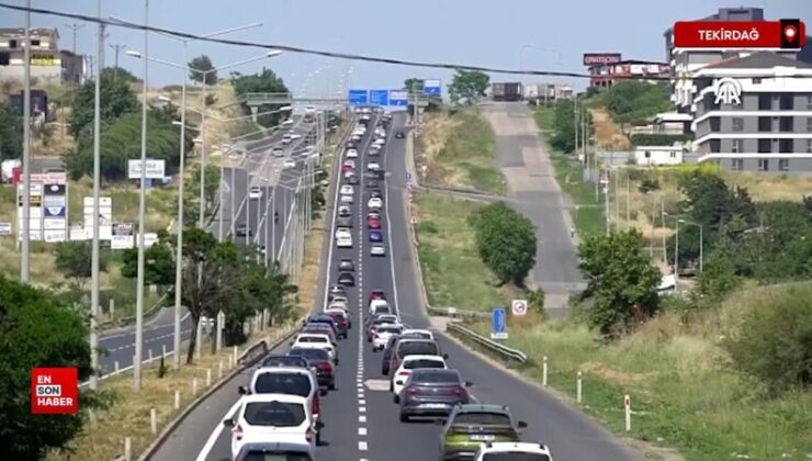Tekirdağ-İstanbul yolunda bayram tatilinden dönüş yoğunluğu başladı