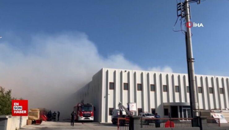 Tekirdağ’da besin deposunda yangın