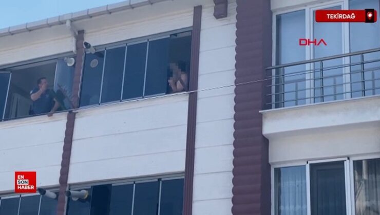 Tekirdağ’da eşiyle tartıştı, 4 aylık oğlunu pencereden atmaya kalktı