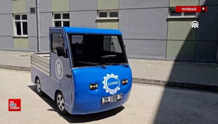 Tekirdağ’da meslek liseli öğrenciler elektrikli kamyonet tasarladı