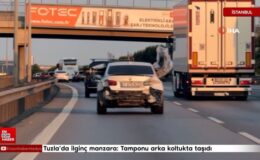 Tuzla’da farklı görünüm: Tamponu art koltukta taşıdı