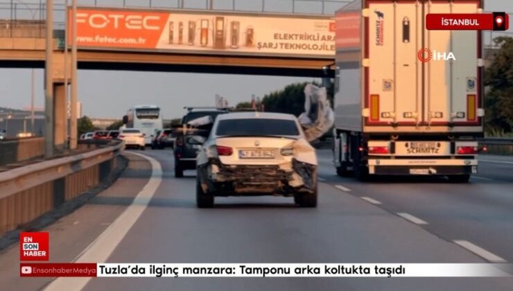 Tuzla’da farklı görünüm: Tamponu art koltukta taşıdı