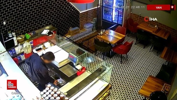 Van’da börekçide hırsızlık anı kamerada