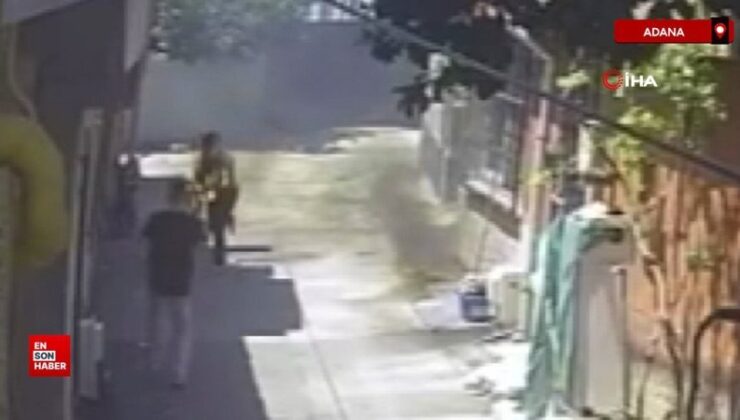 Adana’da amca dehşeti: Yeğenini yaktığı anlar kamerada