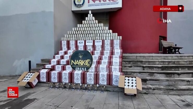 Adana’da kahve kutularındaki 825 kilo eroin, uyuşturucu ağını ortaya çıkardı