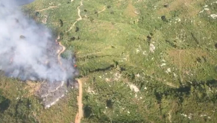 Antalya’da iki bölgede çıkan orman yangınlarına müdahale ediliyor
