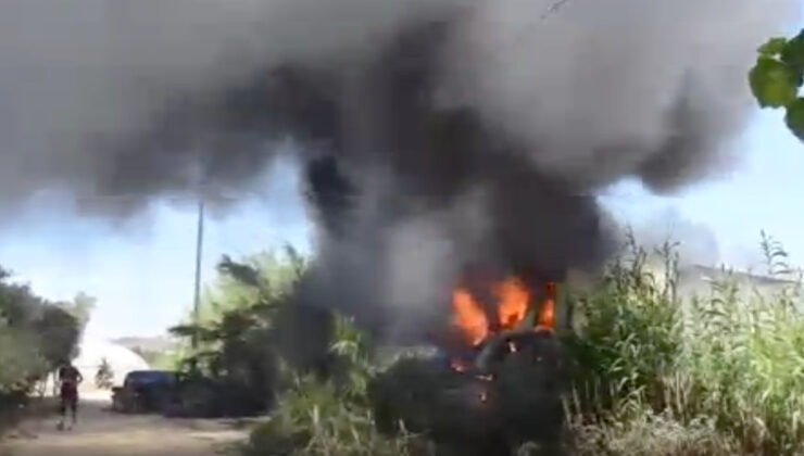 Antalya’da konutundaki yangını gözyaşlarıyla izledi