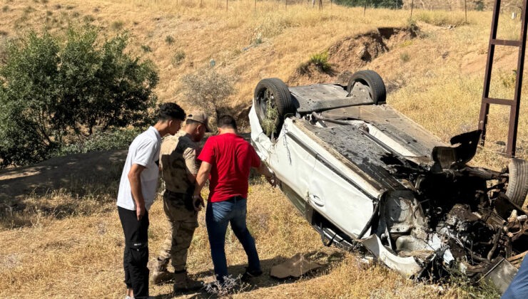 Batman’da denetimden çıkan araba takla attı: 2 yaralı