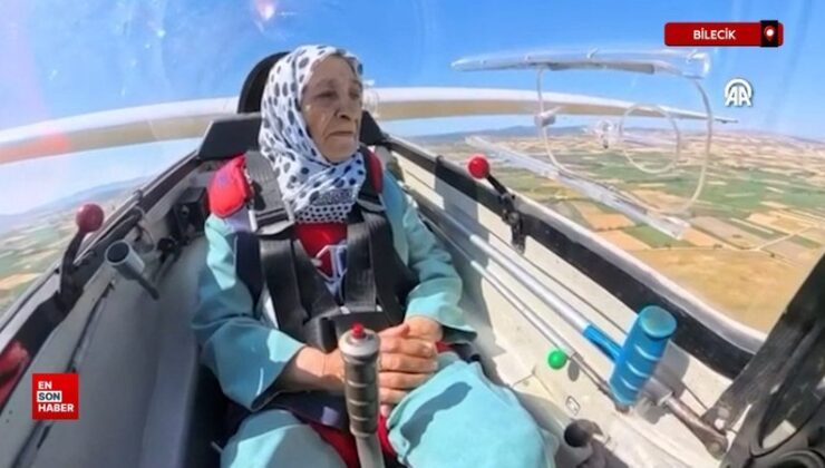 Bilecik’te huzurevinde kalan 83 yaşındaki bayanın uçma hayali gerçeğe dönüştü