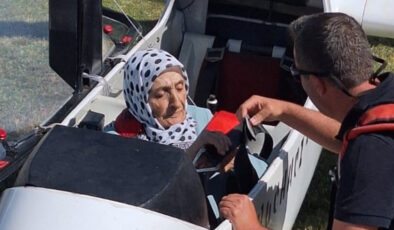Bilecik’te Mürüvvet ninenin uçma hayali 83 yaşında gerçekleşti