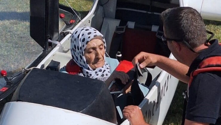 Bilecik’te Mürüvvet ninenin uçma hayali 83 yaşında gerçekleşti