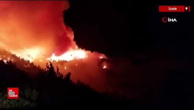 Bir yangın da İzmir Ödemiş’te: 3 mahalle tahliye edildi