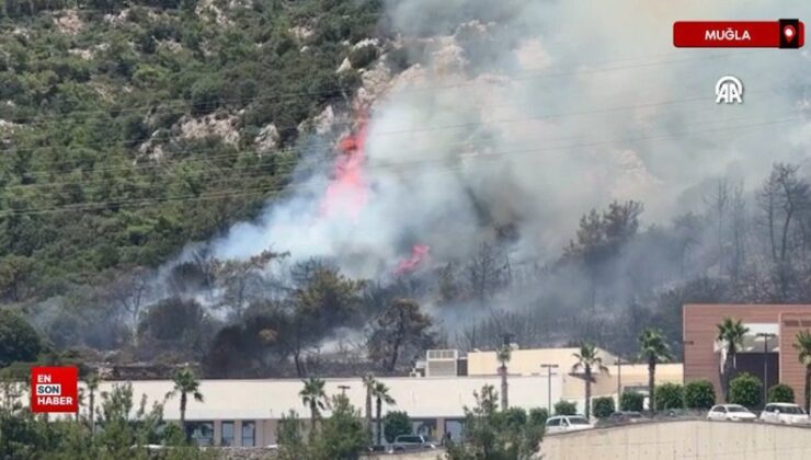Bodrum’da orman yangınına müdahale ediliyor
