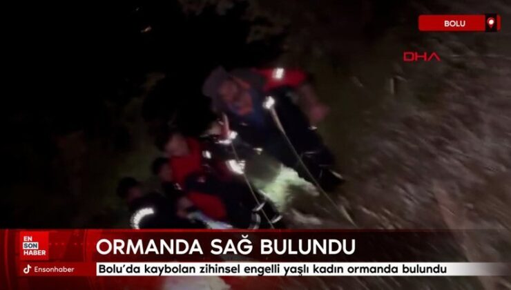 Bolu’da kaybolan zihinsel engelli yaşlı bayan ormanda bulundu