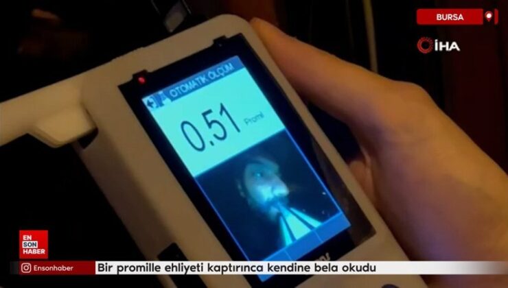 Bursa’da bir promille ehliyeti kaptırınca kendine bela okudu