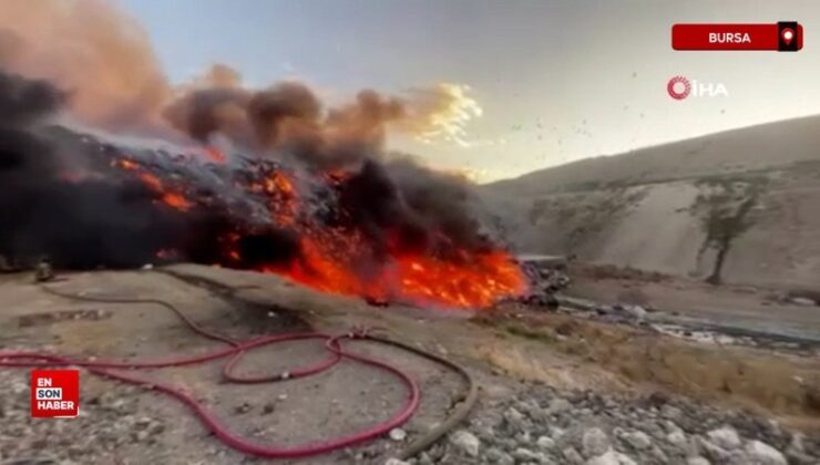 Bursa’da çöplükteki yangın kentin her yerinden görüldü