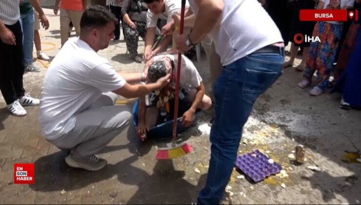 Bursa’da damada azap üzere düğün: Kıyafetleri kesildi, soğuk duşla yıkandı