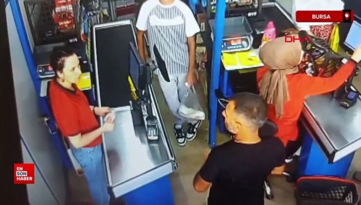 Bursa’da kasiyere yumruk atan şüpheliye müdahale eden müşteri konuştu