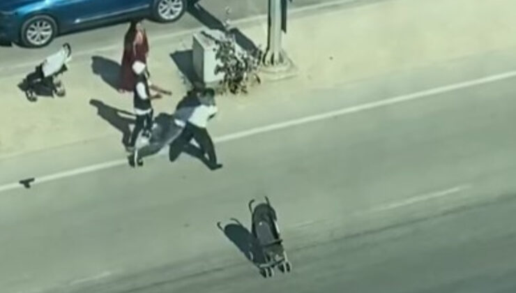 Bursa’da kelamda bebekli dilenciler ortasında mıntıka arbedesi