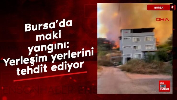 Bursa’da maki yangını: Yerleşim yerlerini tehdit ediyor