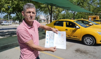 Bursa’da taksicilerin ortasındaki ‘bekleme yapma’ arbedesi kameralara yansıdı