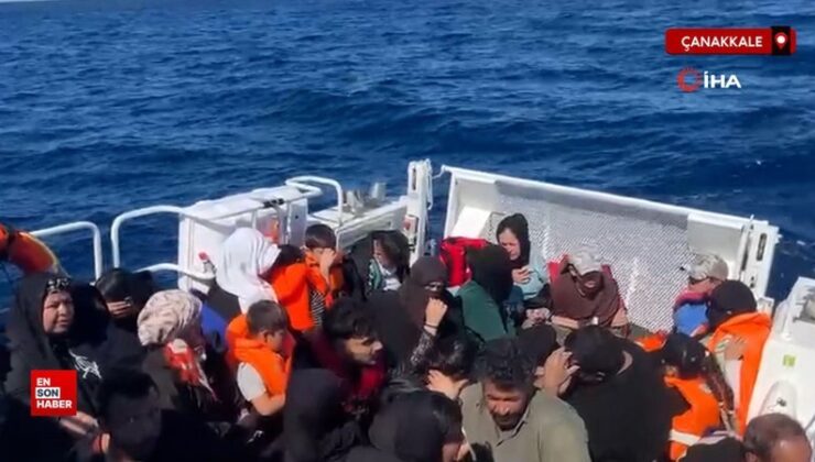 Çanakkale’de göçmenler kurtarıldı
