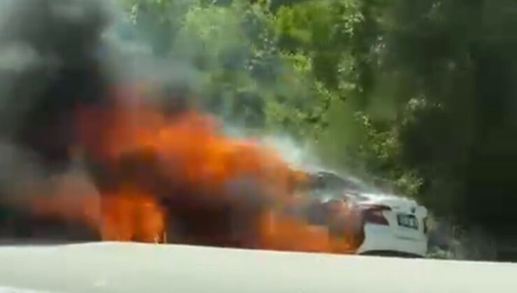 Çanakkale’de istinat duvarına çarpan araçta sıkışan baba, yanarak can verdi